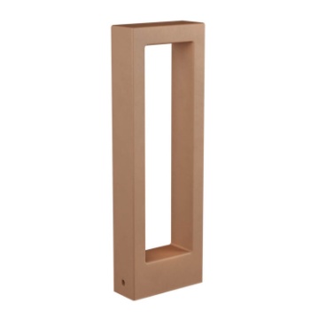 Immagine di Lampioncino Esterno Cemento Terracotta 60cm Led Luce Calda Sander Redo IP65