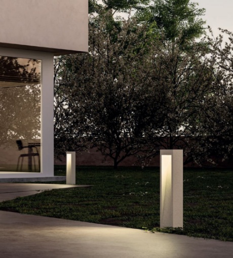 Immagine di Paletto Totem Cemento Per Esterni IP65 60cm Led 2700k 3000k Toss Redo