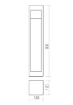 Immagine di Paletto Totem Cemento Per Esterni IP65 60cm Led 2700k 3000k Toss Redo