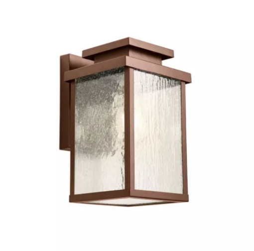 Immagine di Lanterna Squadrata Corten Per Esterno IP44 Vetro Waterglass Yard Redo