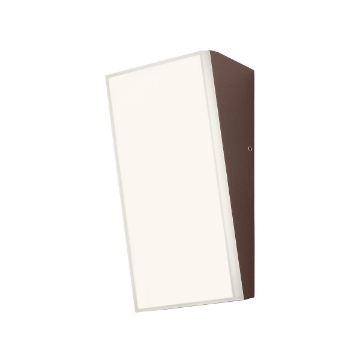 Immagine di Applique Esterna Led Luce Frontale IP54 Tokyo Marrone Redo