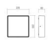 Immagine di Plafoniera Quadrata Esterno IP65 Led 21w CCT 2700K-3000K Nox Redo