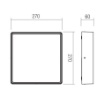 Immagine di Plafoniera Led Da Esterno IP65 Quadrata 30 cm 2700K-3000K Nox Redo