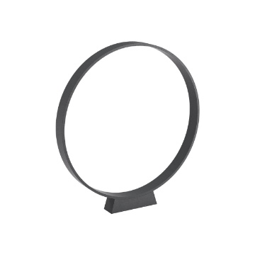 Immagine di Lampada Da Terra Esterno IP65 Cerchio Grigio Led 2700k 3000k Oniro 60 cm Redo