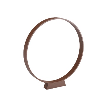 Immagine di Lampada Circolare Da Terra Esterno Corten IP65 Led Luce Calda Oniro 60 cm Redo
