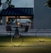 Immagine di Lampada Da Esterno Cerchio 80 cm Corten Led Luce Indiretta Oniro Redo