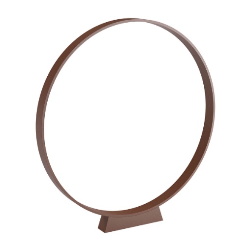 Immagine di Lampada Da Esterno Cerchio 80 cm Corten Led Luce Indiretta Oniro Redo