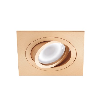 Immagine di Faretto Incasso Quadrato Orientabile Oro 94mm GU10 Gea Led