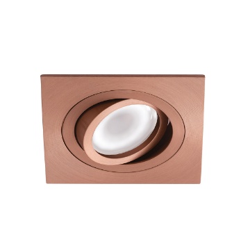 Immagine di Faretto Da Incasso Quadrato Rame Orientabile 94mm GU10 Gea Led
