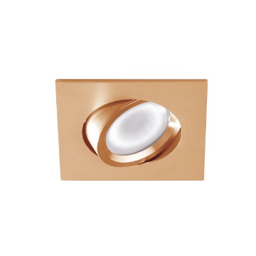 Immagine di Faretto Orientabile Da Incasso Squadrato Oro 84 mm Gea Led