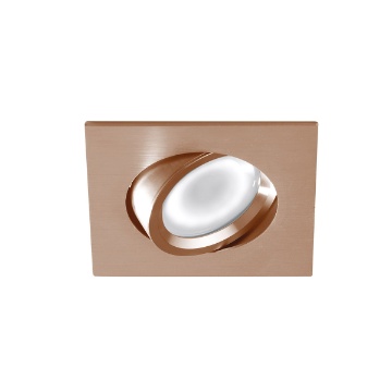 Immagine di Faretto Per Cartongesso Quadrato Rame 84 mm Orienabile Gea Led