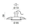 Immagine di Faretto Per Controsoffitto Orientabile Rame 85mm Gea Led