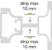 Immagine di Profilo 2 Metri Bianco Per 2 Strip Led 10 mm Riga AF Gea Luce