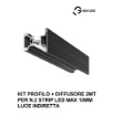 Immagine di Profilo 2 Metri Nero Per 2 Strip Led 10 mm Luce Indiretta Riga AF Gea Luce