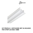 Immagine di Profilo A Incasso Perimetrale 2 Metri Per Strip Led 10 mm Praga Gea