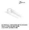 Immagine di Profilo A Incasso 2mt Diffusore Rientrato Per Strip Led 20 mm Liverpool RG Gea Luce