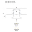 Immagine di Profilo A Incasso Nero 2mt Diffusore Rientrato Per Strip Led 20 mm Liverpool RG Gea Luce
