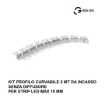 Immagine di Profilo Curvabile Incasso Cartongesso 2mt Per Strip Led 10 mm Gea Luce
