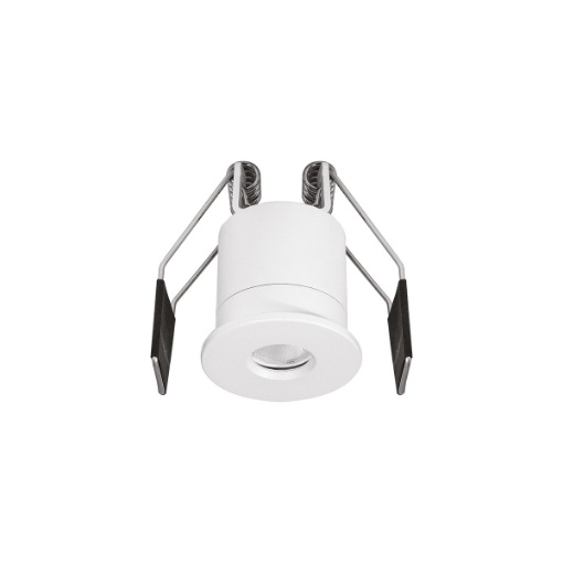 Immagine di Faretto Tondo 35mm Bianco Incasso Doccia Bagno IP65 Led 3w Ottica 24 Gea