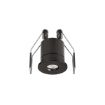 Immagine di Faretto Tondo Nero 35mm Da Incasso Per Bagno IP65 Led 3w Ottica 24 Gea