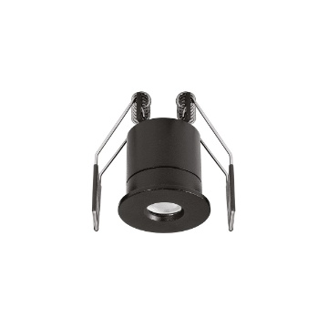 Immagine di Faretto Tondo Nero 35mm Da Incasso Per Bagno IP65 Led 3w Ottica 24 Gea