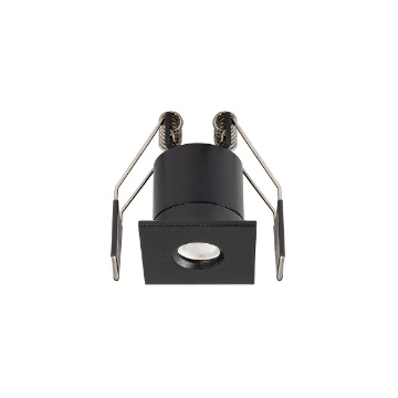 Immagine di Faretto Quadrato Nero 35mm Incasso Bagno IP65 Led 3w Ottica 24 Gea