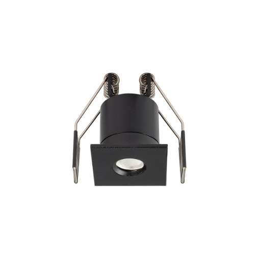 Immagine di Faretto Quadrato Nero 35mm Incasso Bagno IP65 Led 3w Ottica 24 Gea