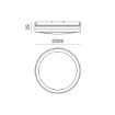 Immagine di Plafoniera Rotonda 20cm In Plastica Per Esterni IP65 Led 20w CCT Gea Luce