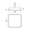 Immagine di Plafoniera Quadrata Da Esterno Led 24w 3000k - 4000k IP65 Gea Luce