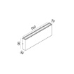 Immagine di Applique Sottile Per Esterni 26 cm Luce Biemissione Led 20w CCT IP65 Gea