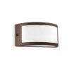 Immagine di Applique Da Esterno Fascia Curva Greta Marrone GES142 Gea Led