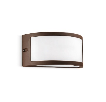 Immagine di Applique Da Esterno Fascia Curva Greta Marrone GES142 Gea Led