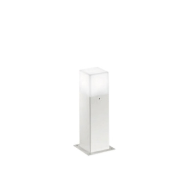 Immagine di Paletto Squadrato Bianco Per Esterno Basso Cubo 30cm IP44 Aditi GES401 Gea Led