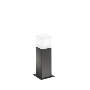 Immagine di Paletto Basso Quadrato Giardino 30 cm Aditi Grigio Antracite GES411 Gea Led