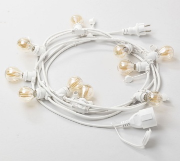Immagine di Catena Luminosa Giardino 10 Metri Bianco 10xE27 IP44 Andromeda Gea Led