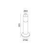 Immagine di Paletto Basso Da Giardino 50 cm Rotondo Antracite IP54 GES2260 Gea Led