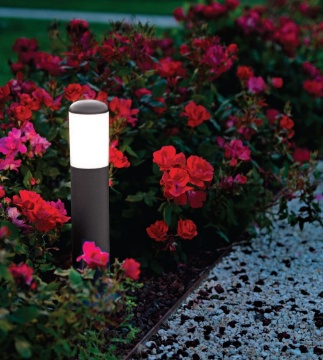 Immagine di Paletto Basso Da Giardino 50 cm Rotondo Antracite IP54 GES2260 Gea Led