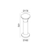 Immagine di Paletto Moderno Da Esterno IP54 Fungo Antracite GES2270 Gea Led