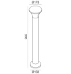 Immagine di Lampioncino Per Esterni 97 cm Fungo Antracite IP54 GES2271 Gea Led