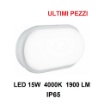 Immagine di OFFERTA Applique Plafoniera Ovale Bianca Da Esterno 21 cm Led 15w 4000k IP65