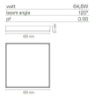 Immagine di Plafoniera Quadrata 40x40 cm Bianca Led 64,8w 3000k 4000k