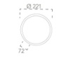 Immagine di Plafoniera Per Esterno Tonda 22cm Bianco Led 20w 3000k IP65