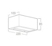 Immagine di Applique Esterno Rettangolare 22 cm Nichel Led CCT 18w Biemissione