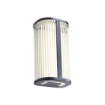 Immagine di Applique Decorativa Bagno Nera Con Vetro Rigato Led CCT 12w Redo