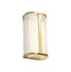 Immagine di Applique Ottone Con Vetro Rigato Per Bagno Led 12w CCT Redo