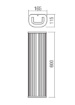 Immagine di Applique Ottone Con Vetro Trasparente 60cm IP44 Led 20w CCT Redo