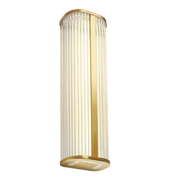 Immagine di Applique Ottone Con Vetro Trasparente 60cm IP44 Led 20w CCT Redo