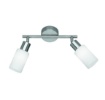 Immagine di Lampada Nichel 2 Spot Orientabili con Paralume Vetro Mars Trio Lighting