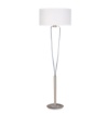 Immagine di Piantana Moderna Paris II Nichel con Paralume Bianco Trio Lighting