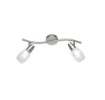 Immagine di Faretto Colmar Nichel 2 Spot Led Vetro Satinato L39 cm Trio Lighting